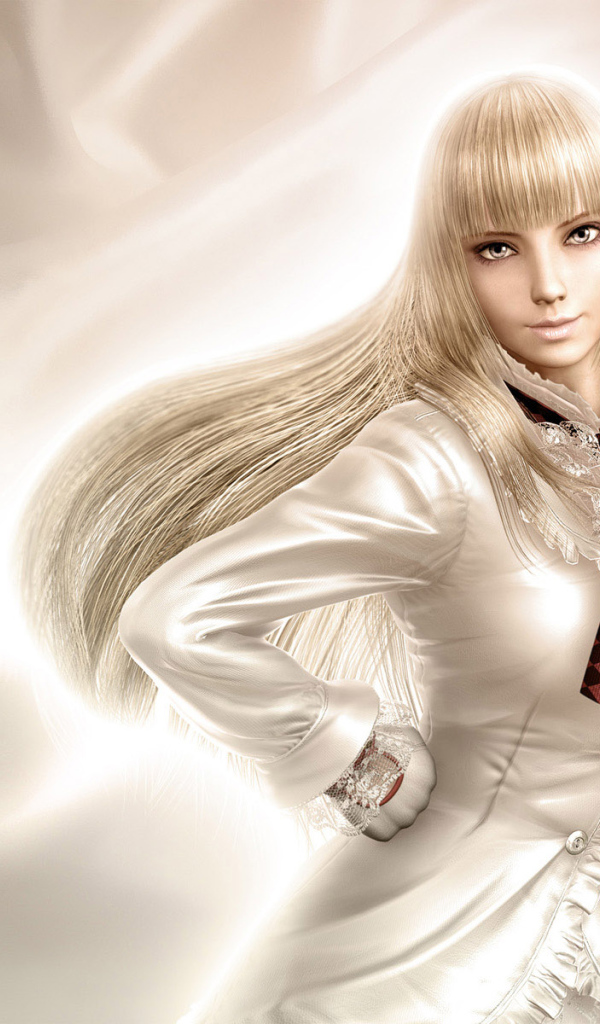 Блондинка в белом