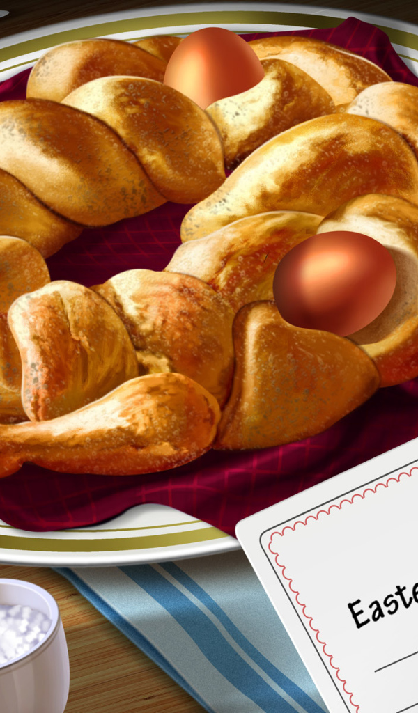Пасхальный яичный хлеб