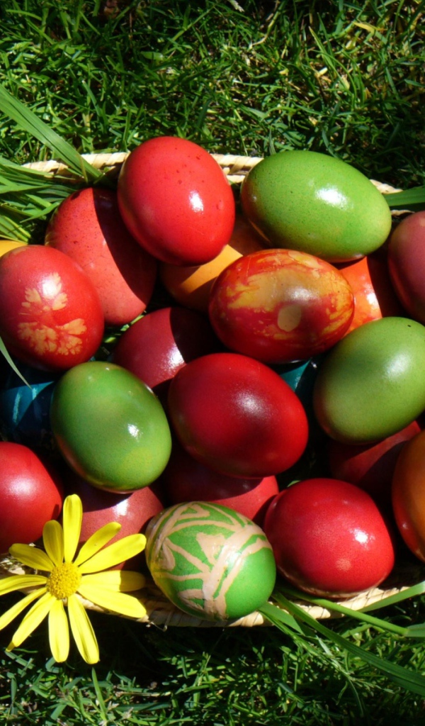 Разноцветные Пасхальные яйца