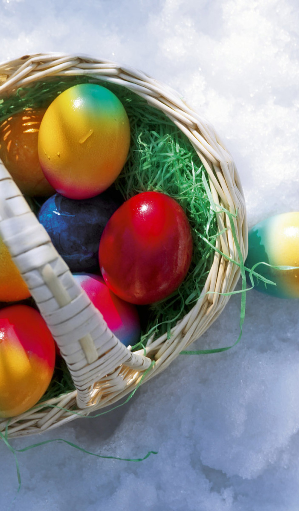 Корзина с Пасхальными яичками