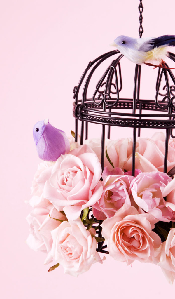 Птицы и цветы на 8 марта