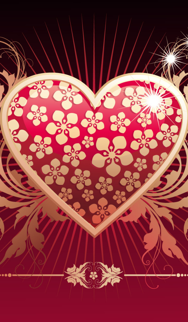 Красивое сердечко на День Влюбленных