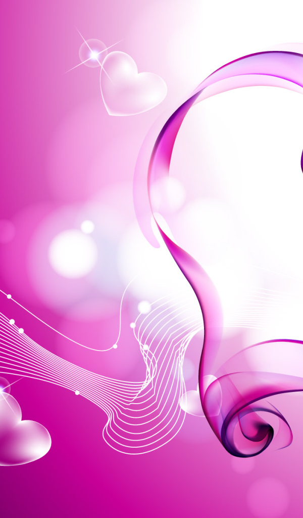 Красивые розовые сердечки