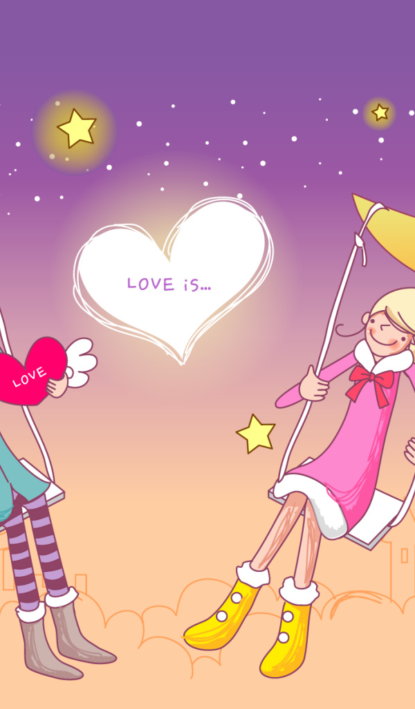 Он и она в День Святого Валентина