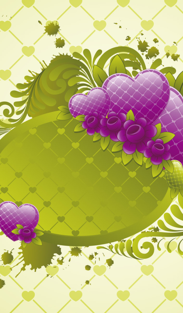 Сердечки в клетку