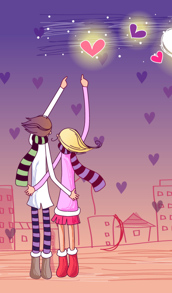 Влюбленная парочка в День Святого Валентина