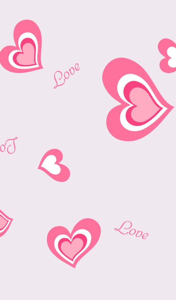 Любовь и розовые сердечки