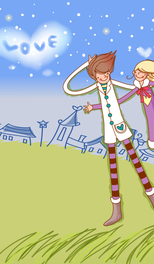 Влюбленные люди в День Святого Валентина