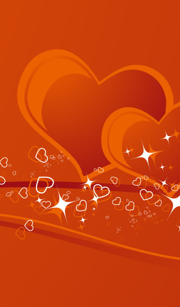 Оранжевые сердца