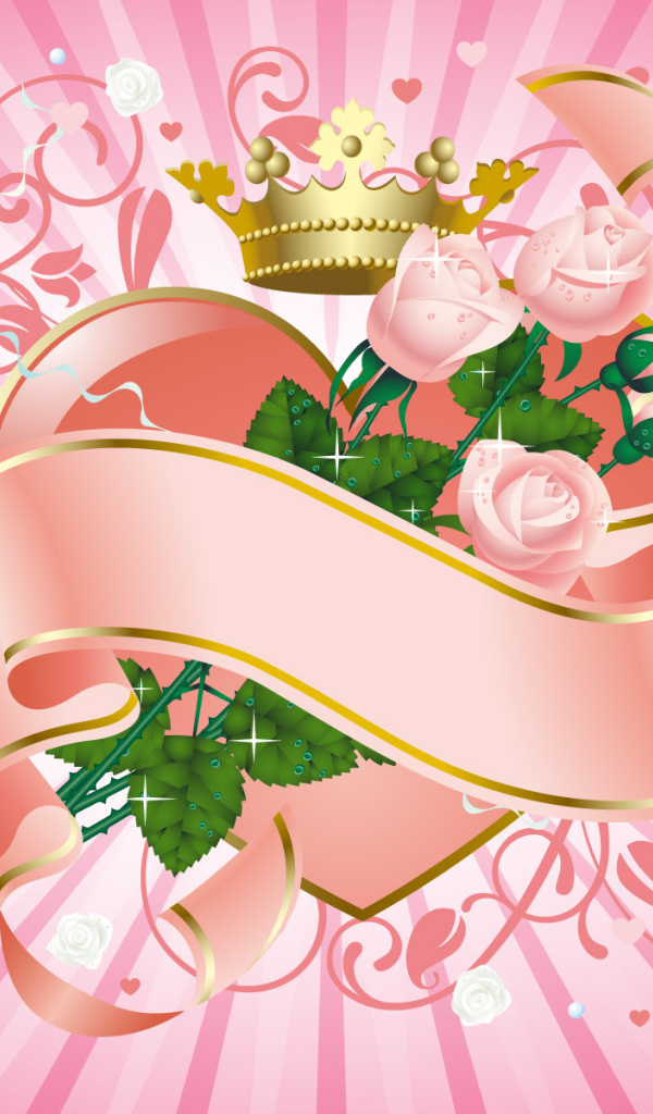 Розовое сердечко в День Св. Валентина