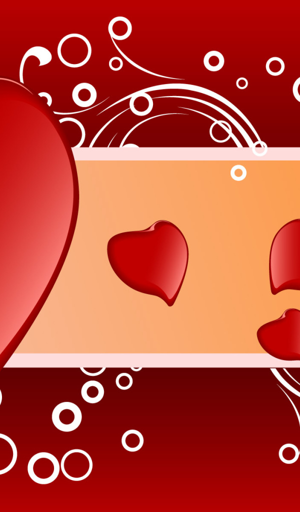 Красные сердца на День Влюбленных