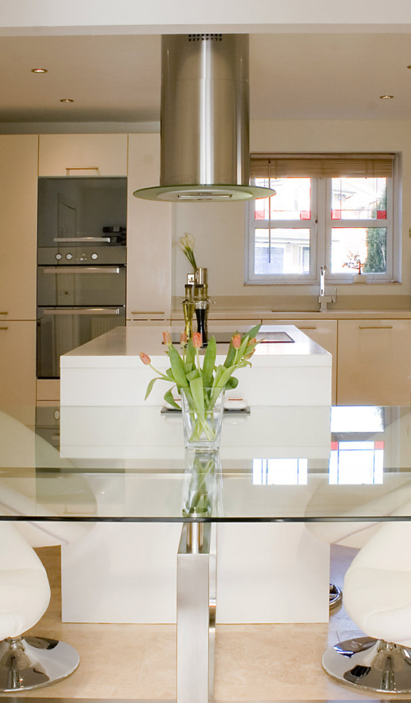 Стеклянный кухонный стол