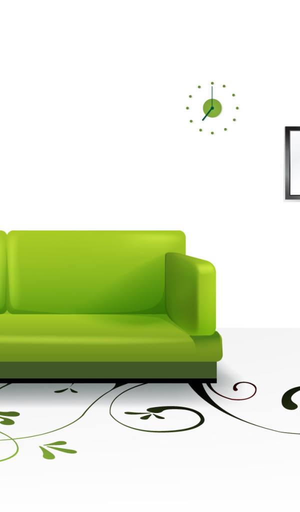 Зеленый диван