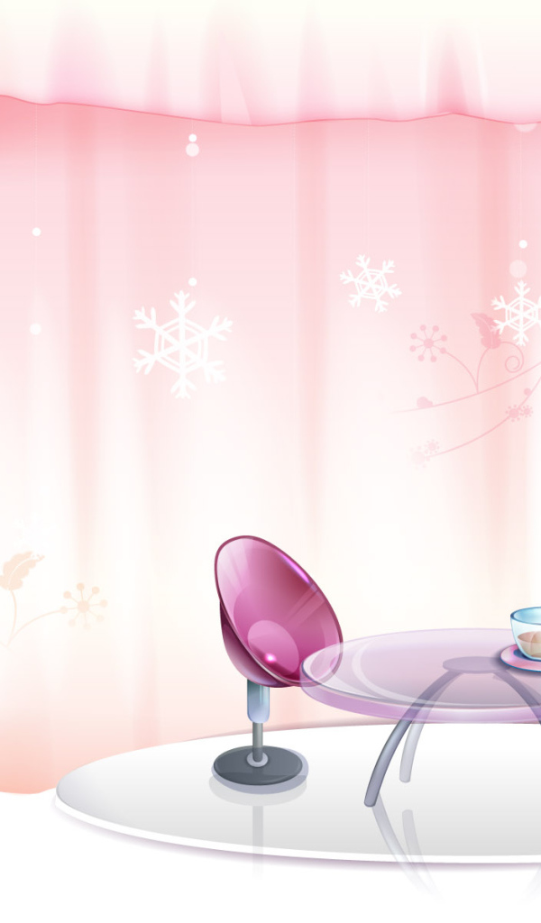 Розовая занавеска