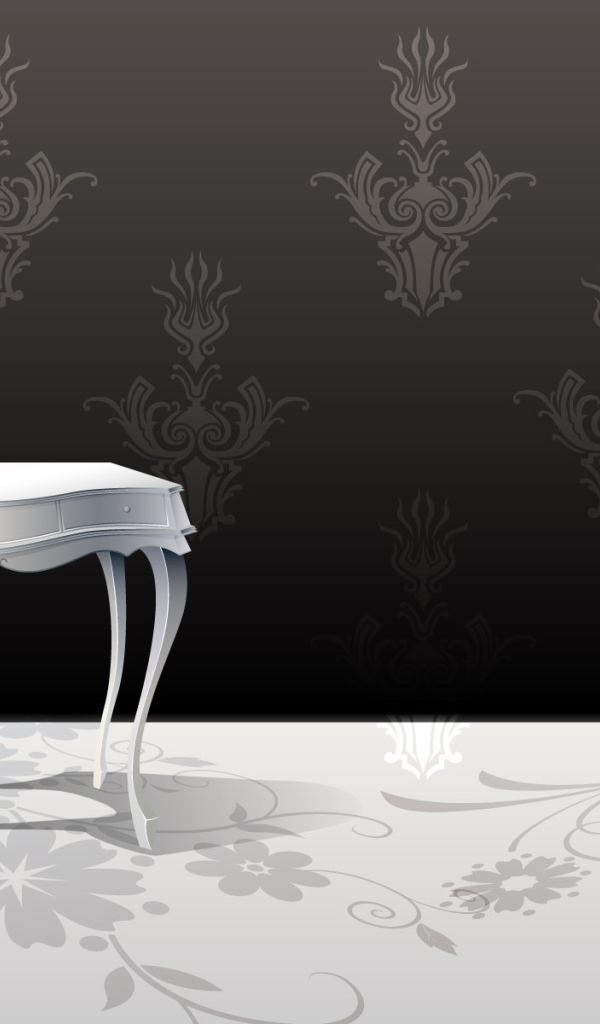 Белый столик