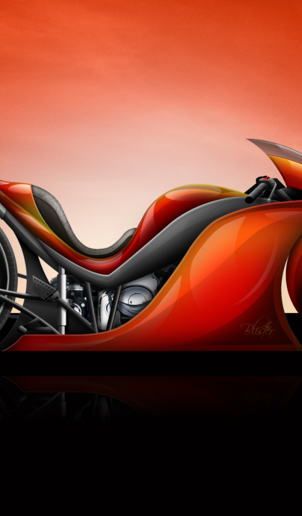 Красный мотоцикл