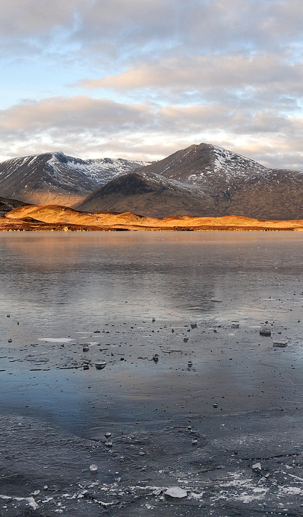 Замерзшее горное озеро