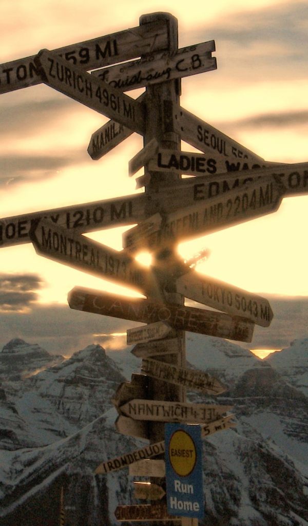 Указатель в горах