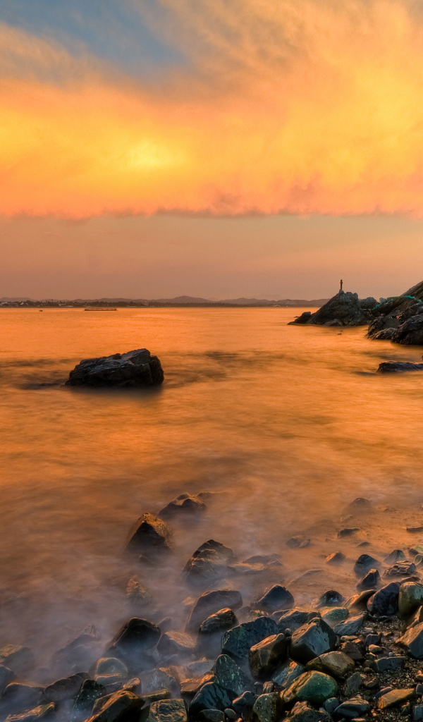 Туманная пелена в бухте Sanpatricio