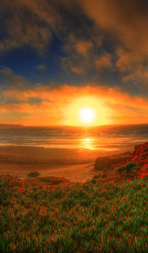 Красивый закат на горизонте