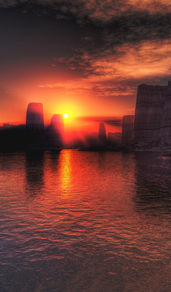 Закат в каньоне