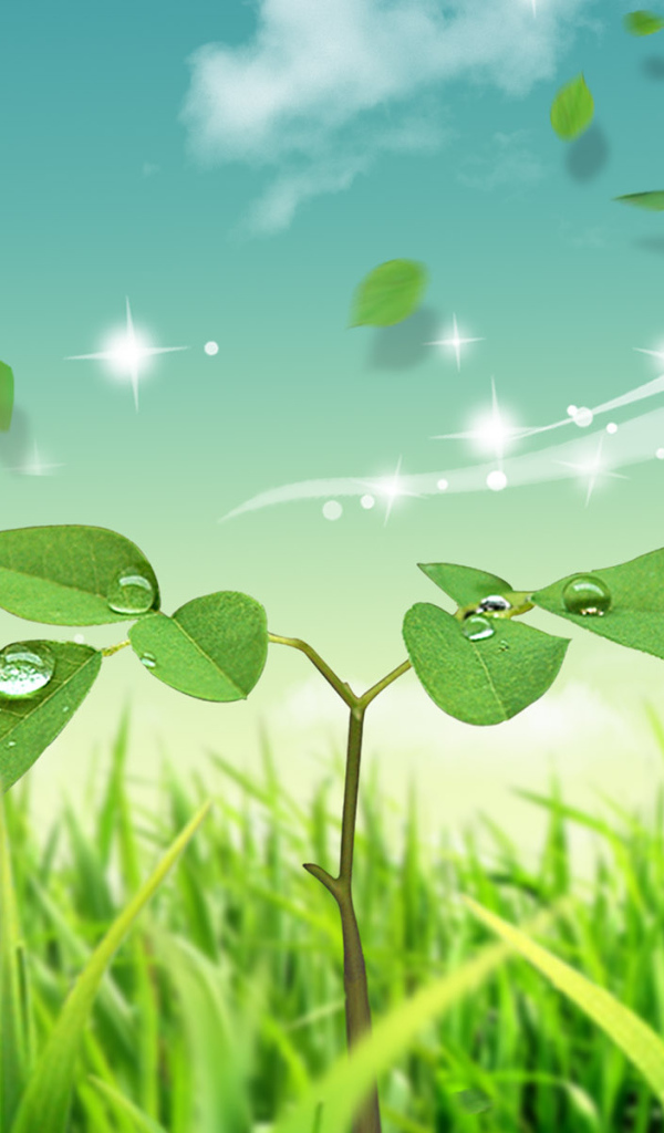 Росток и бабочка