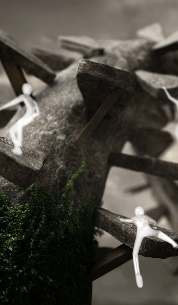 Белые человечки дереволазы