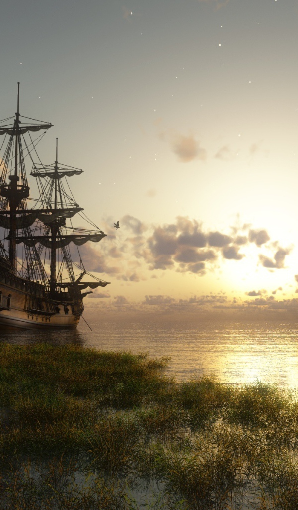 Красивый корабль