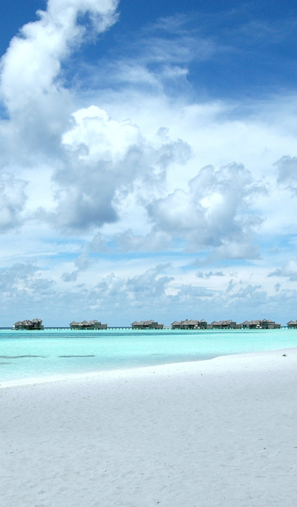 Голубой пляж Мальдивских островов