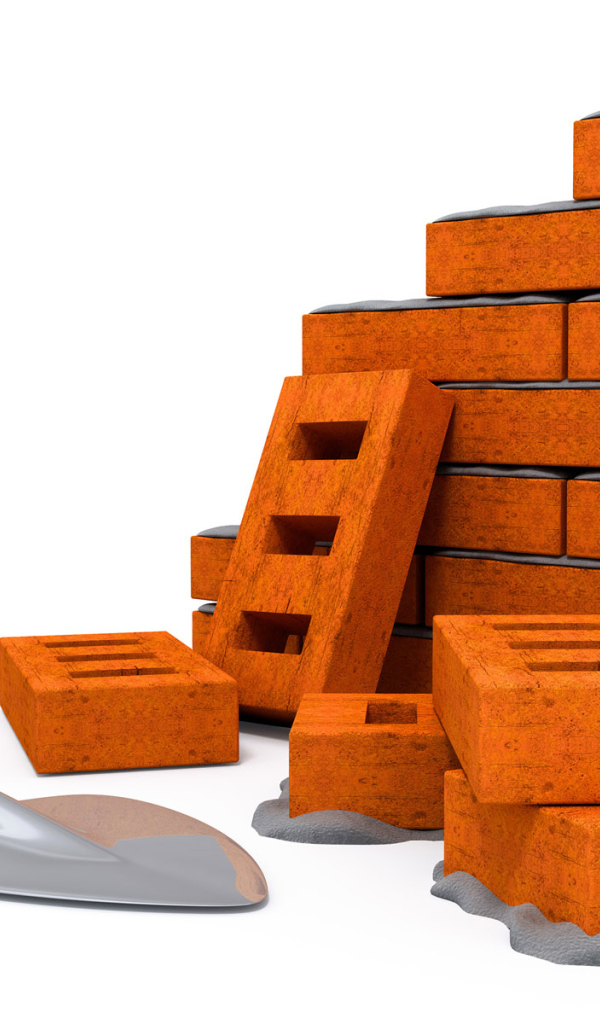 Кирпичи цемент стена