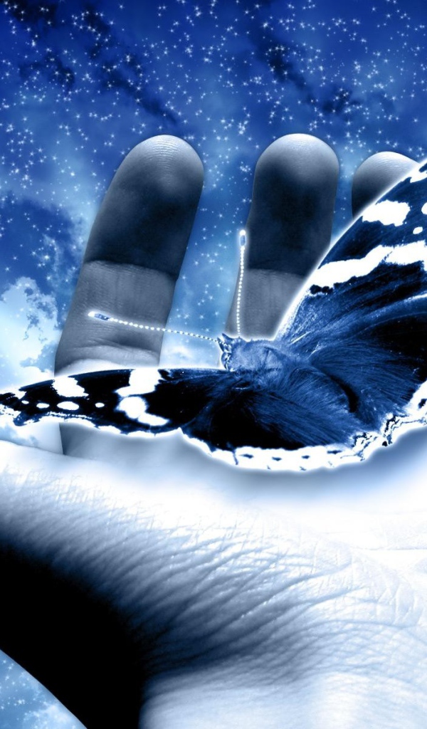 Бабочка в руке