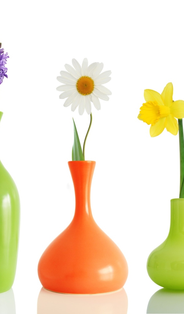 Цветочки в вазочках