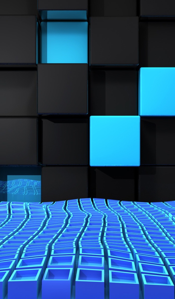 Черные и голубые кубы