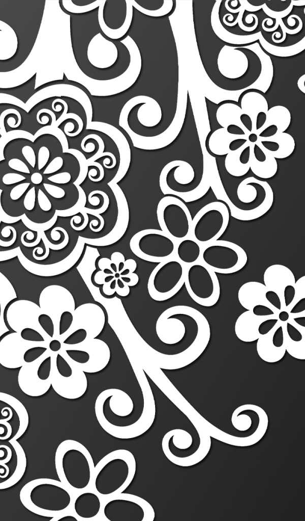 Белый узор на черном