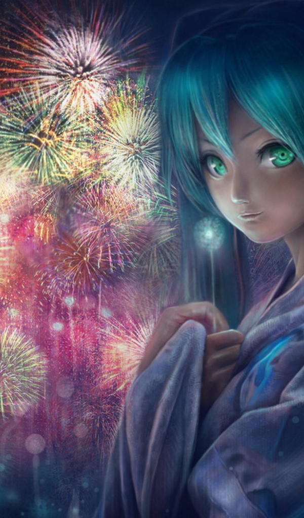 Девочка и фейерверк