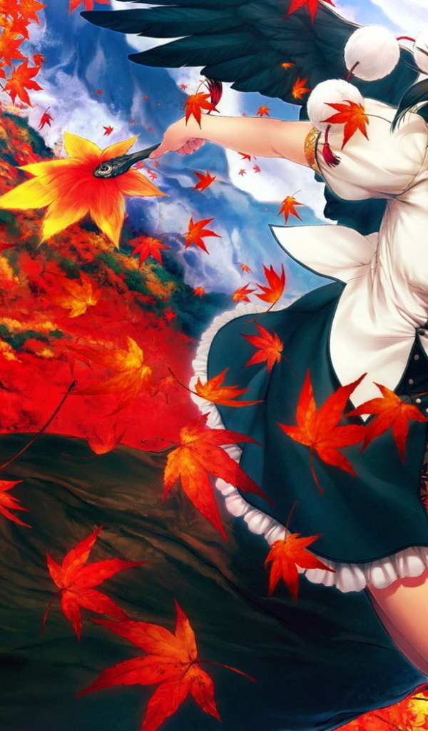 С камерой и черными крыльями