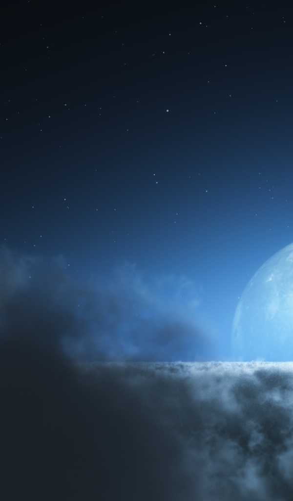 На фоне луны