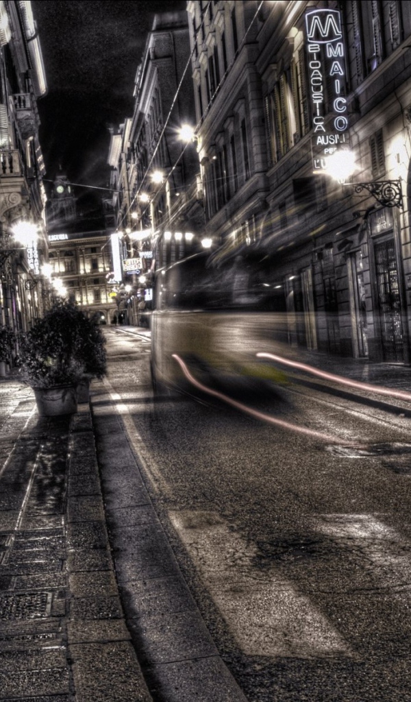 Улица, ночь, фонари