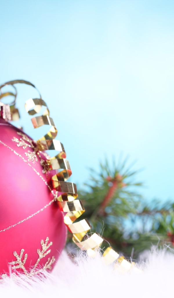 Красный Новогодний шарик