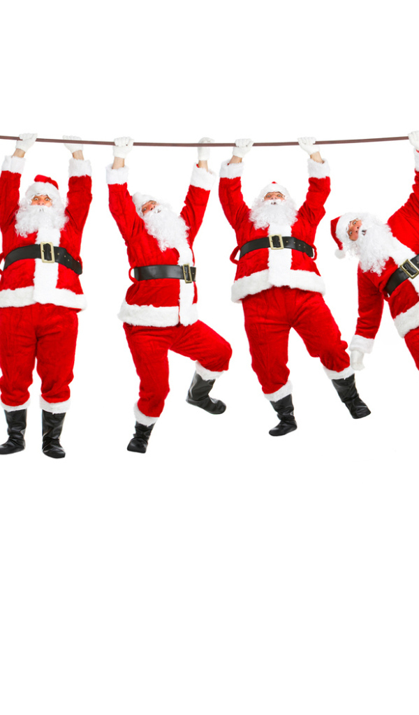 Санты Клаусы на веревочки