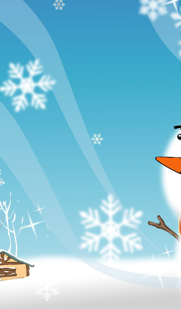 Снеговик на позитиве