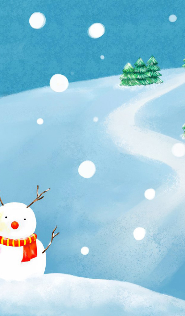 Снеговик под елочкой