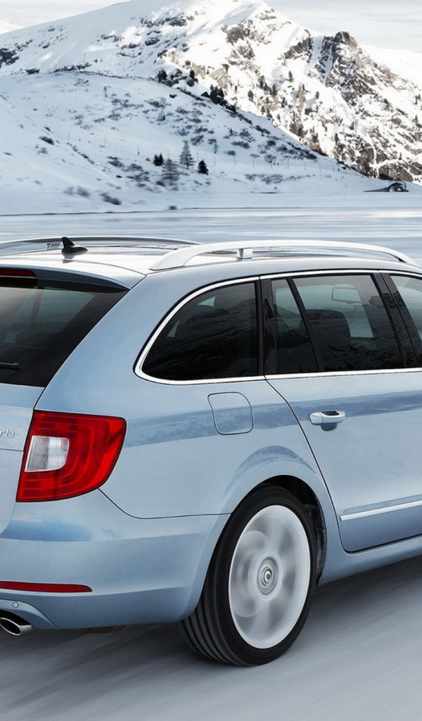 Зимняя прогулка на Шкода Суперб