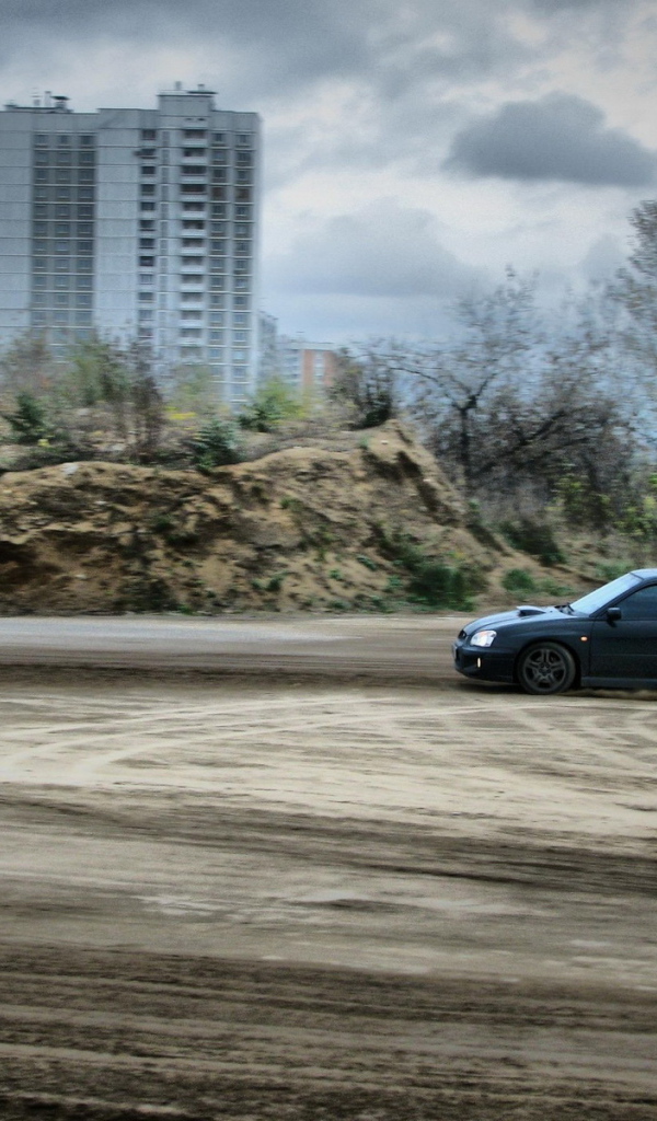 Субару Импреза на полигоне