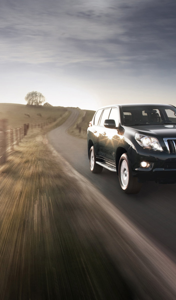 Toyota Land Cruiser на грунтовой дороге