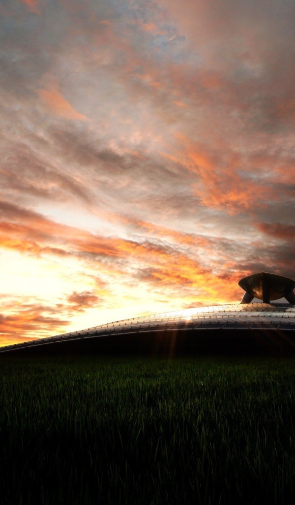 Пассажирский самолет в небе