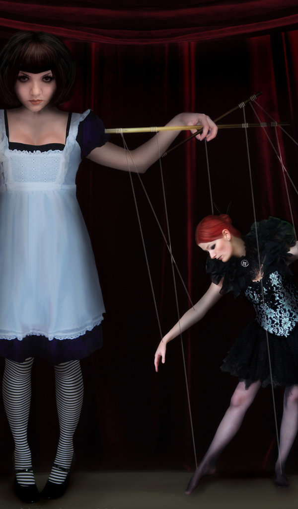 Кукловод и кукла марионетка