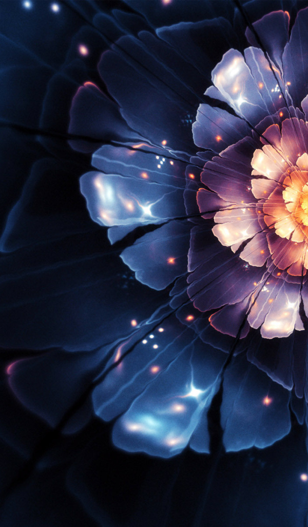 Красивый синий цветок