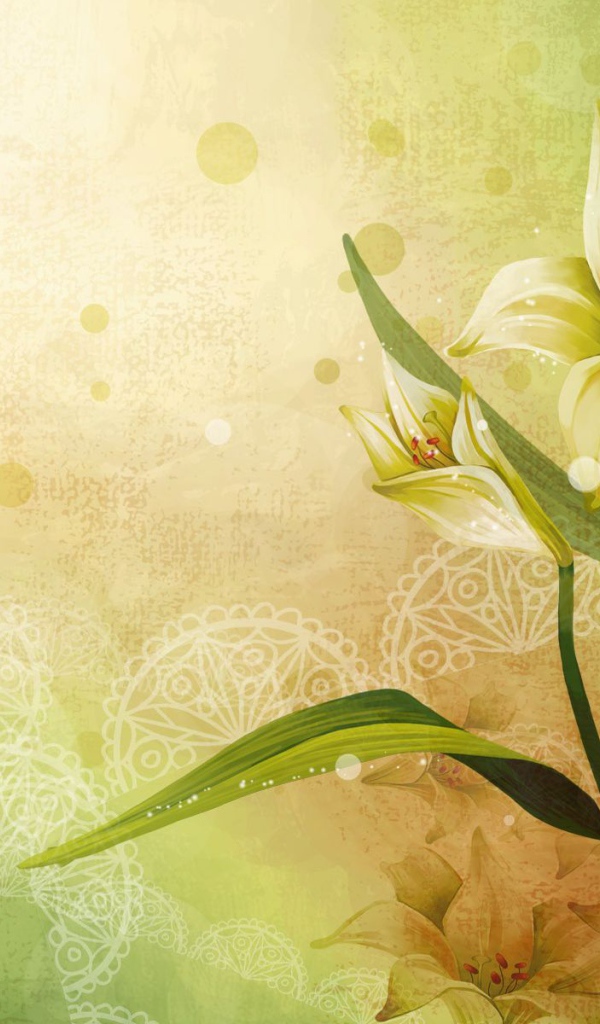 Рисованная лилия