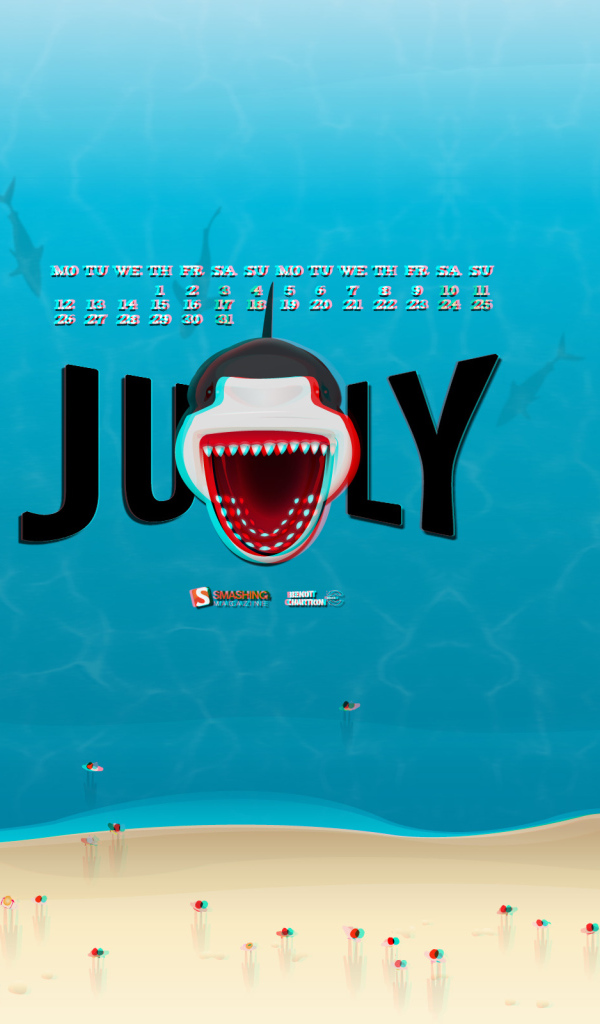 Акула 3D обои для рабочего стола